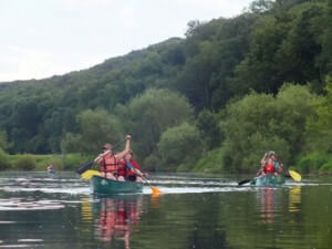 Canoeing on the river wye