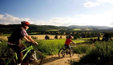 cycling at Comrie Croft Eco Hostel