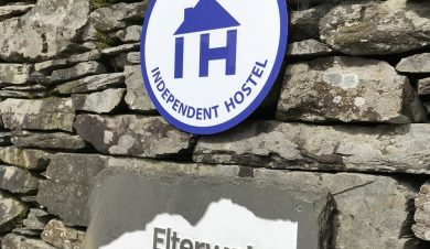 Elterwater independent hostel sign
