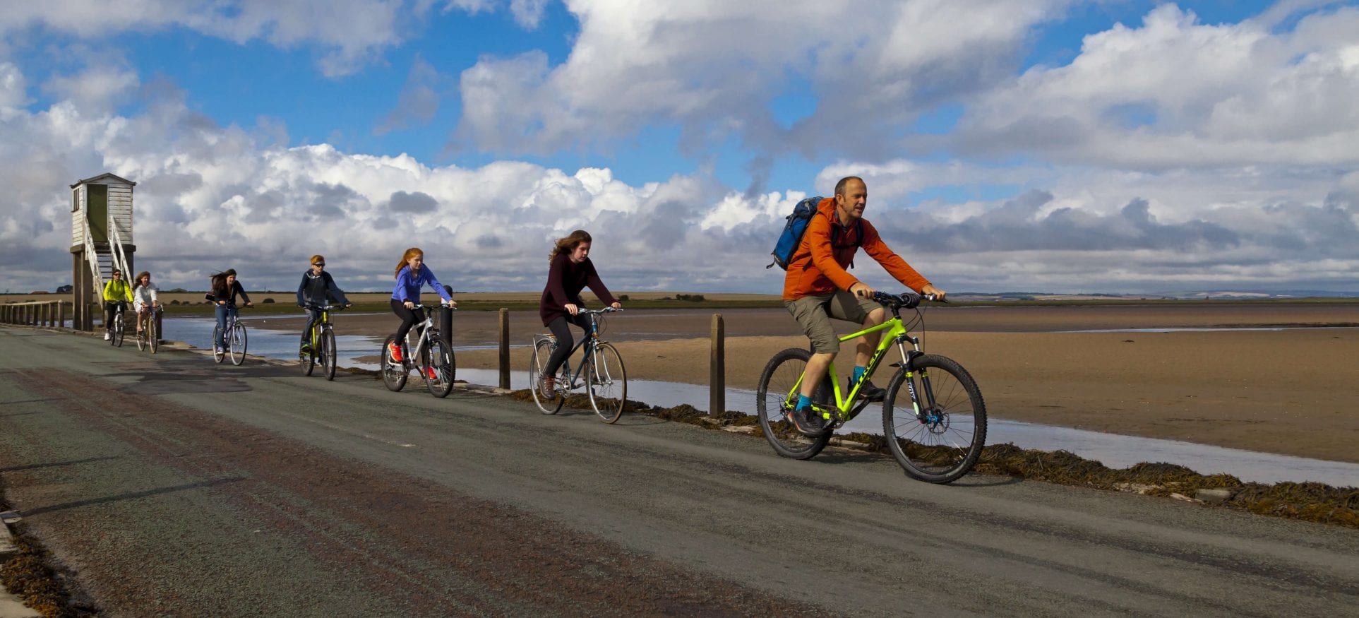 Lindisfarne Causeway by bike