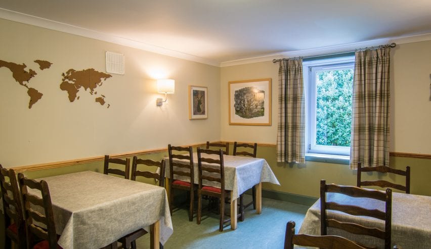 Dining room at Glencoe Independent Hostel Scotland