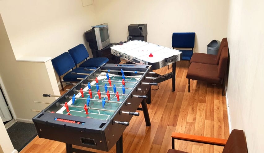 Games room at Woodlands Centre - north Wales