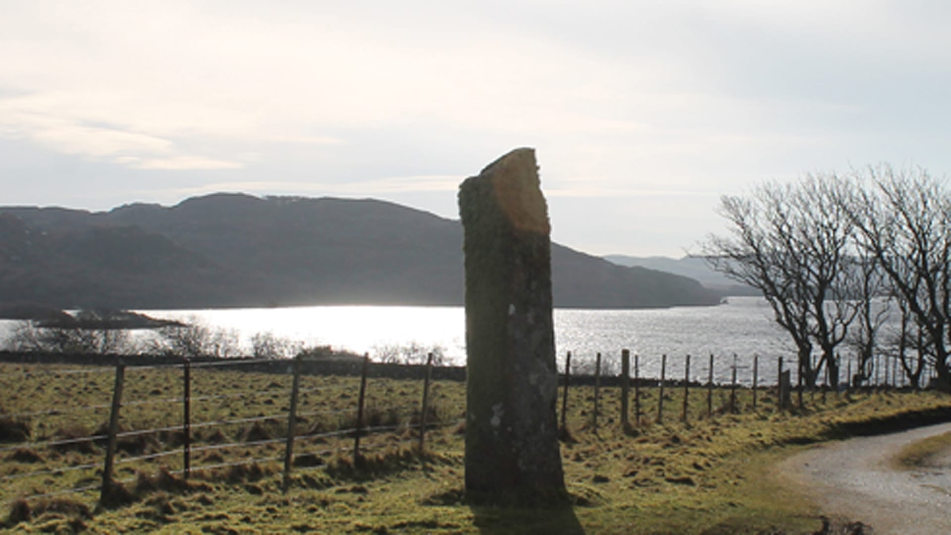 Standing stone at Ross of Mull Bunkrooms, Isle of Mull