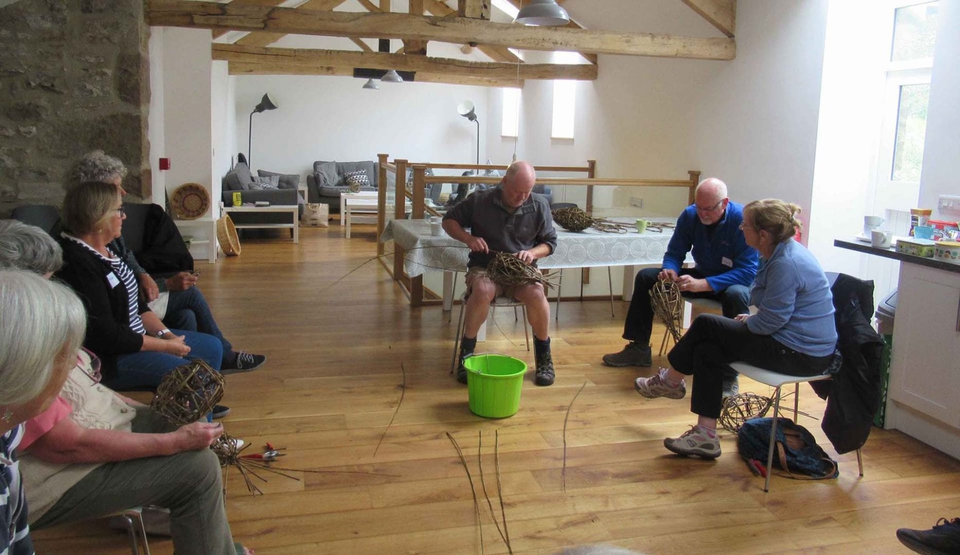 A workshop at Broadrake Bunkbarn near Ribblehead Yorkshire Dales