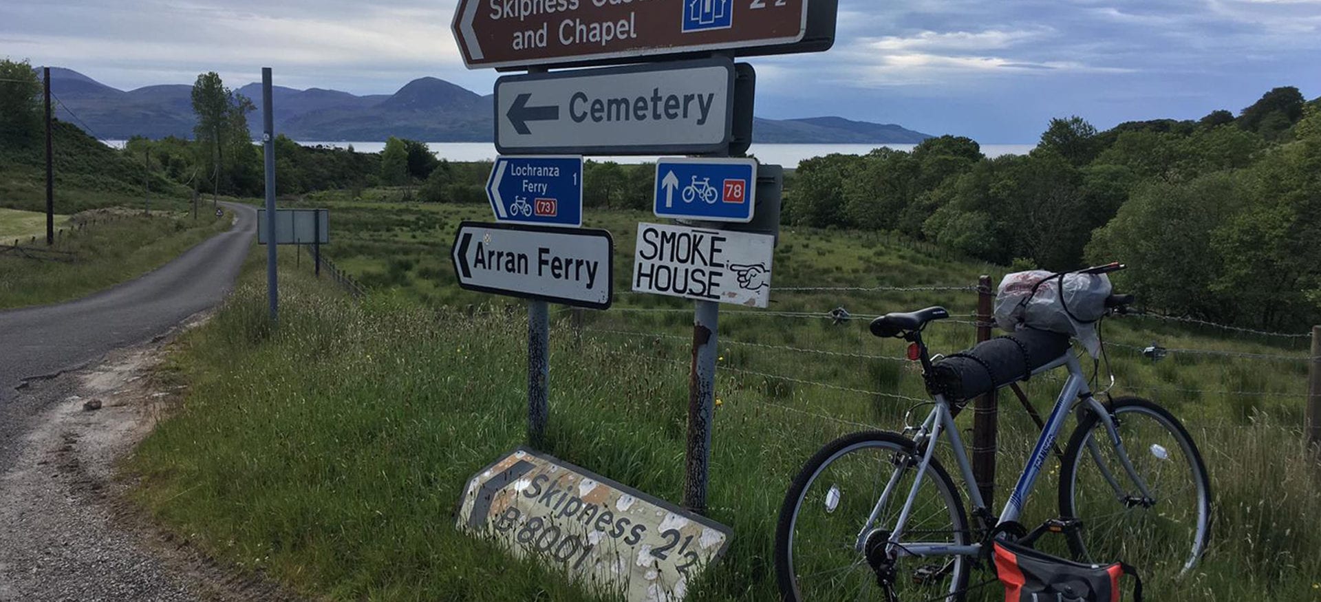 cycling on the Kintyre to the arran ferry from campbeltown