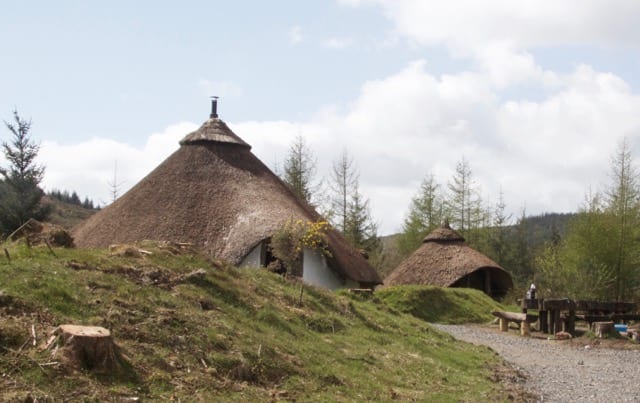 Celtic iron age round house on the Lands End to John O Groats route