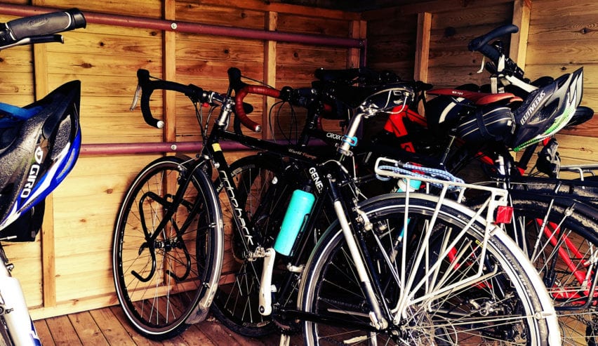 cycle shed at wooler youth hostel