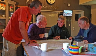 Planing a Route at Wooler Independent Hostel