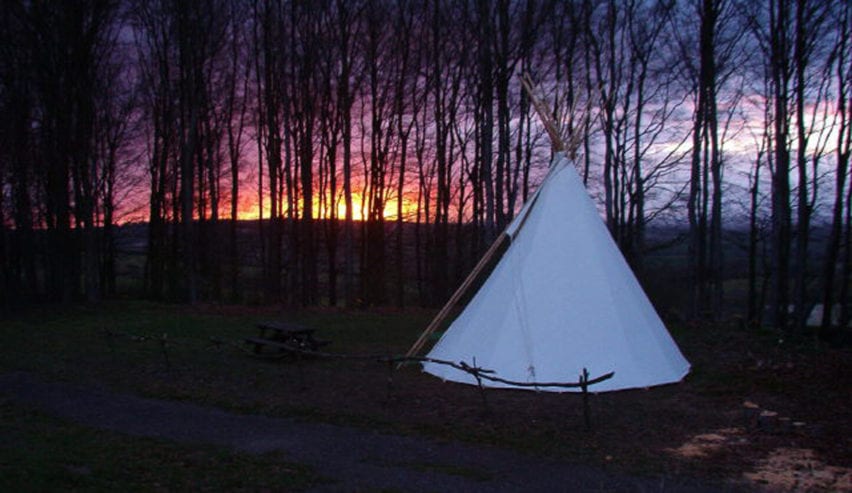 Tipi atat the courthill centre in oxfordshire on the ridegway