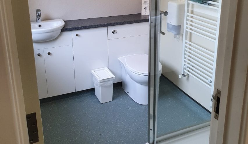 washroom at Preston Montford Field Studies Centre