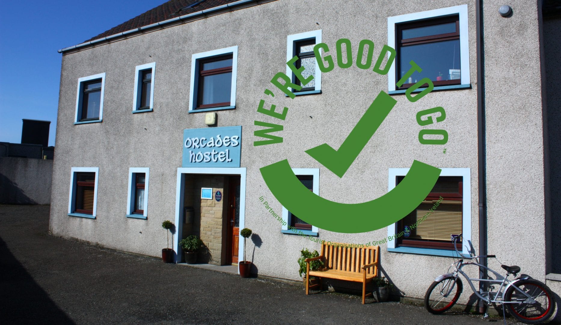 orcades hostels in kirkwall with goodtogo logo