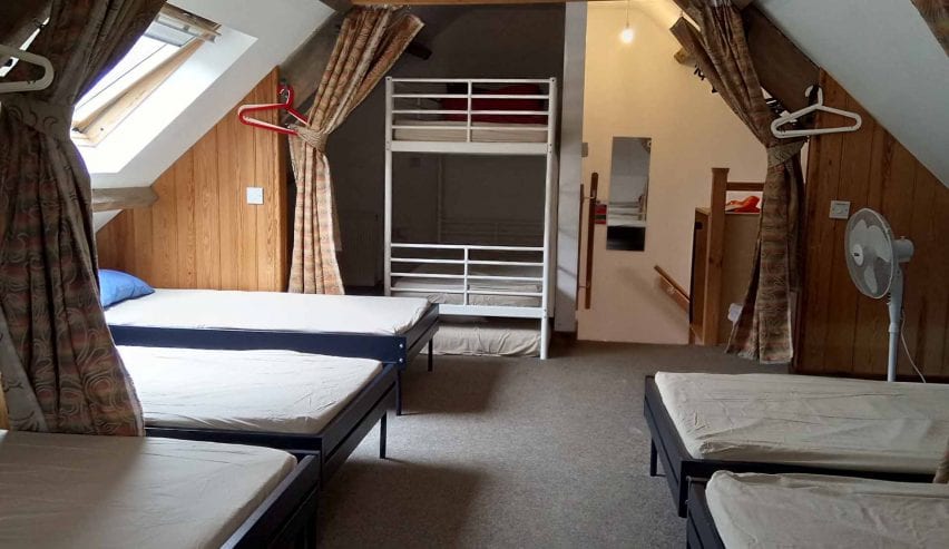 bedrooms at Bank House Farm hostel, Glaisdale