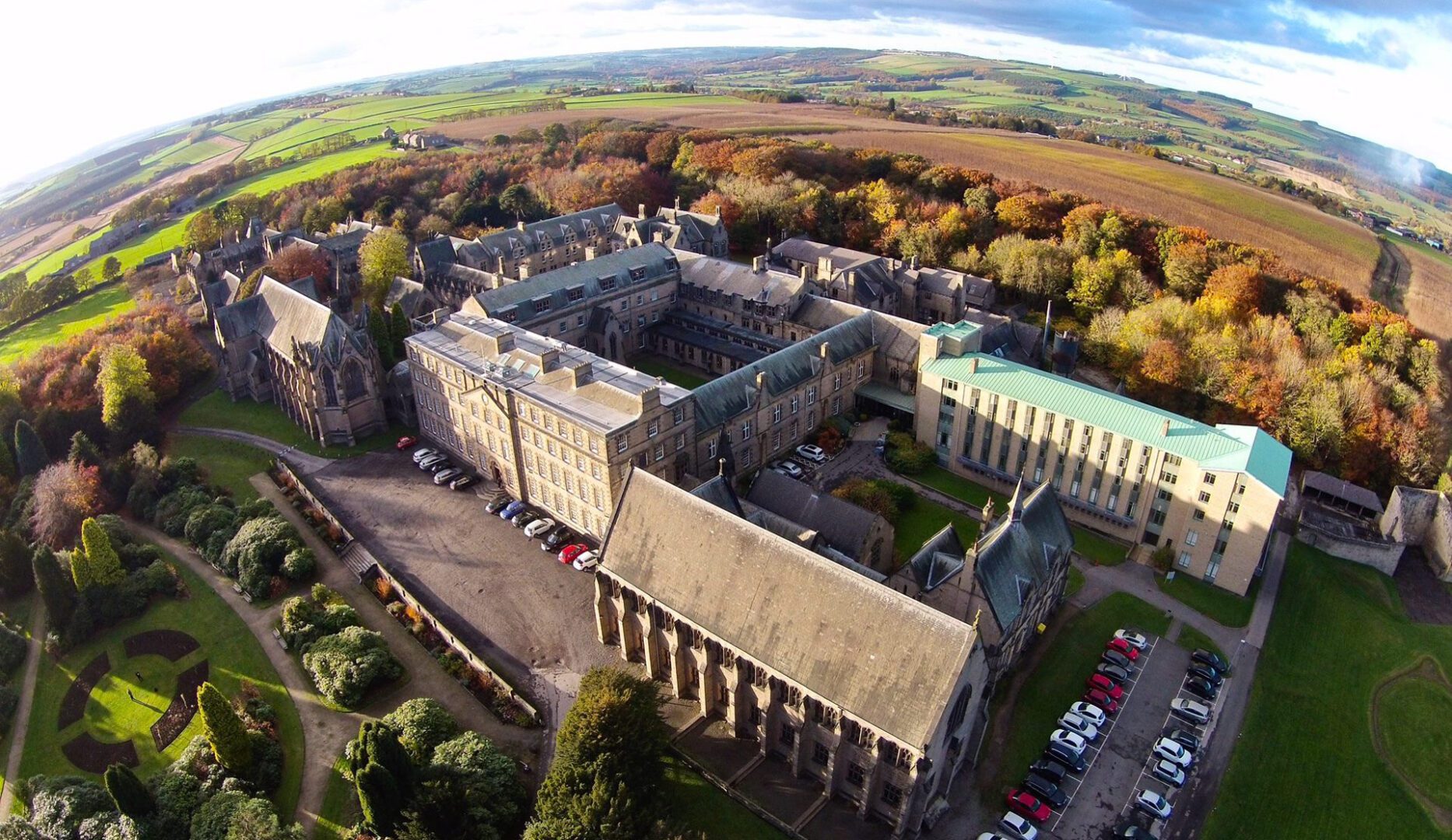 Ushaw Historic House Aerial view