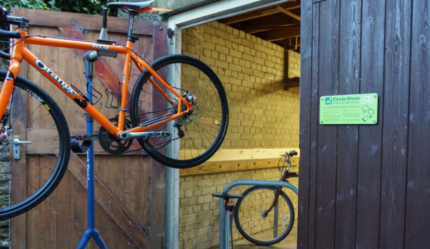 Bike shed at Kettlewell Hostel
