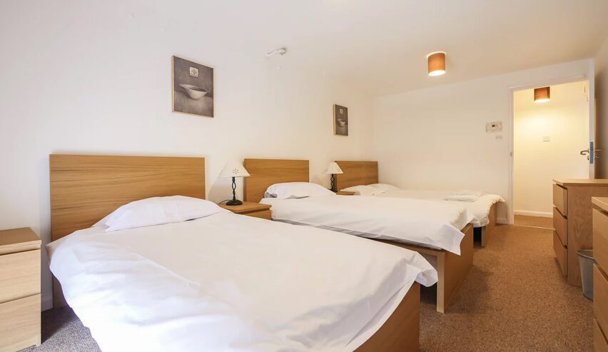 single beds at greenhead hostel on Hadrian's wall