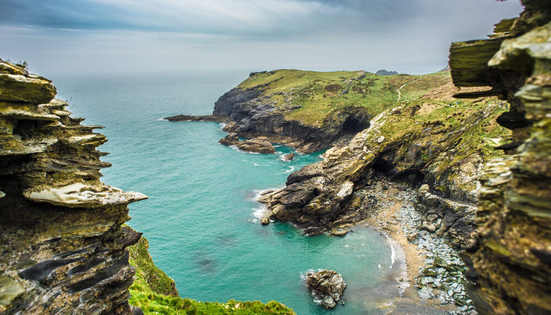 coast of Tintagel near Dolphins Backpackers
