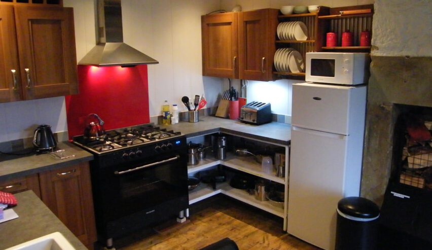 kitchen at Chartners Farm off grid accommodation
