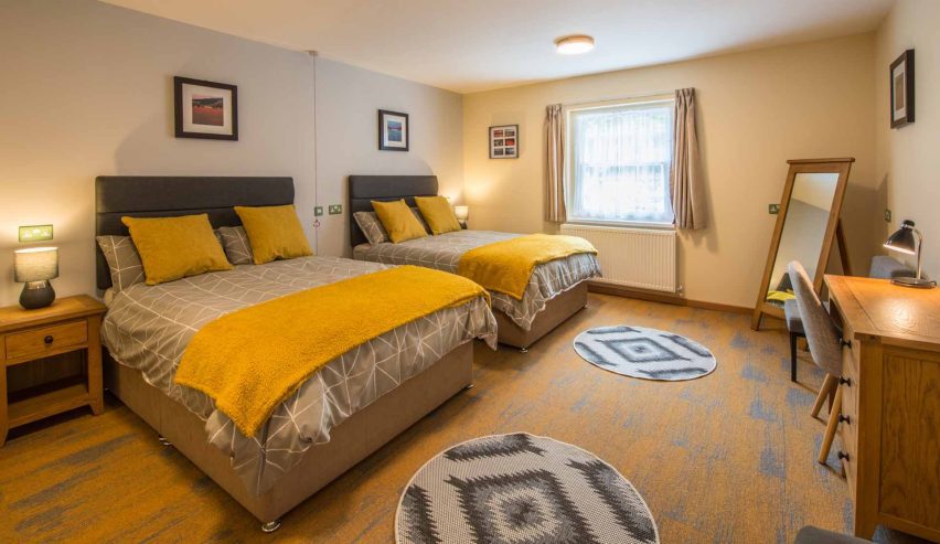 double bedroom at snowdon Lodge group accommodation in snowdonia