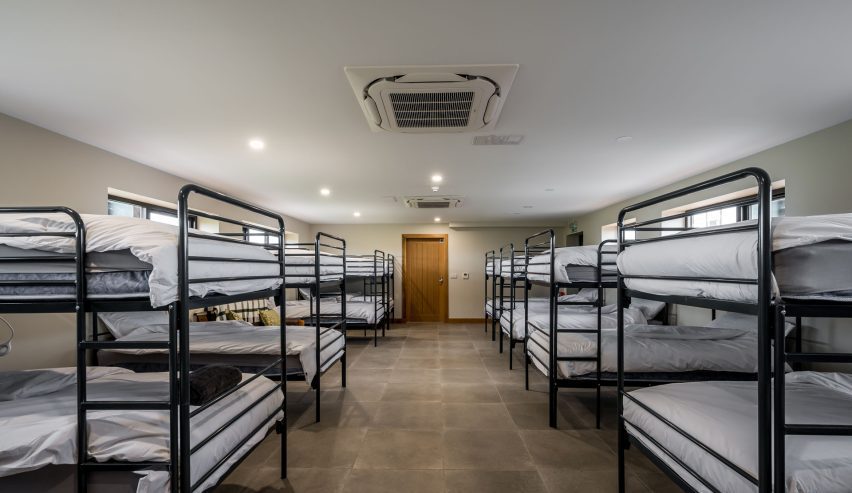 Bunks inthe 20 bed dormitory