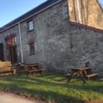 Outside veiw of The Long Barn Bunkhouse on Penrhiw Farm in the Teifi Valley
