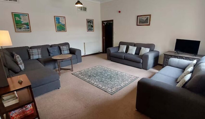 comfy lounge at Mar Lodge Bunkhouse