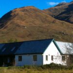 Kintail Bunkhouse Outdoor Centre below the Five Sisters of Kintail mountains